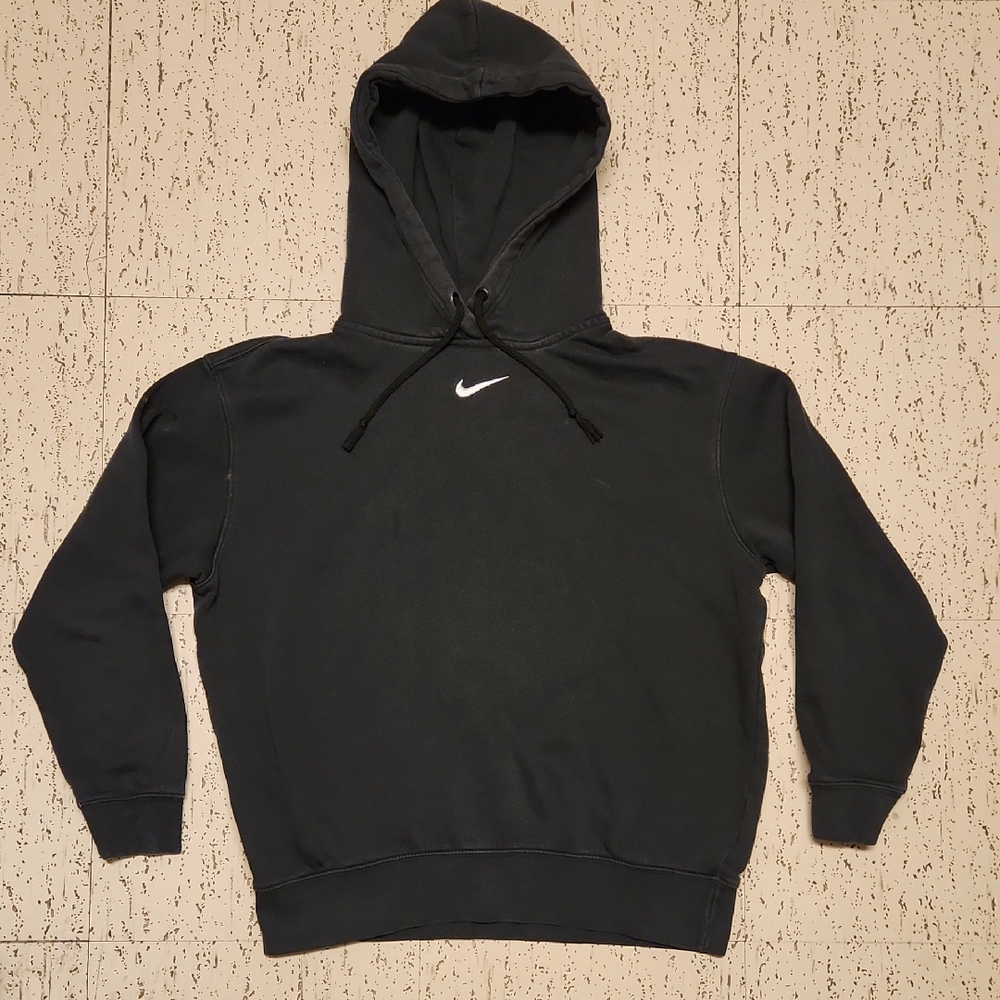 Nike Center Swoosh Black Pullover Hoodie Sweater Unisex